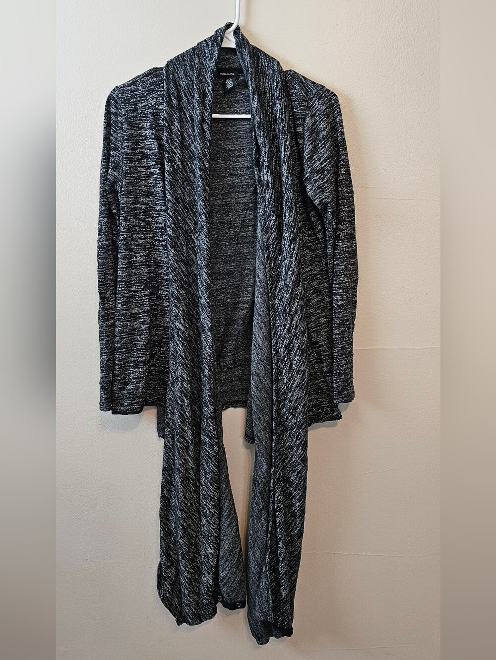DKNY Jeans Size M Womens Waterfall Cardigan Grey